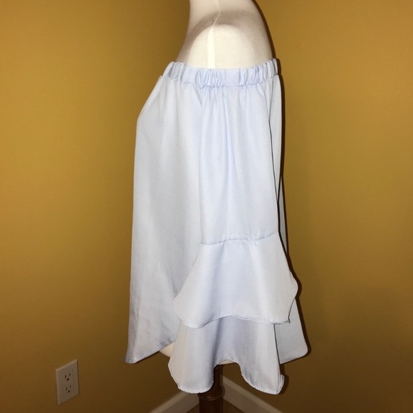2/$25 Light blue off the shoulder top - Picture 3 of 6